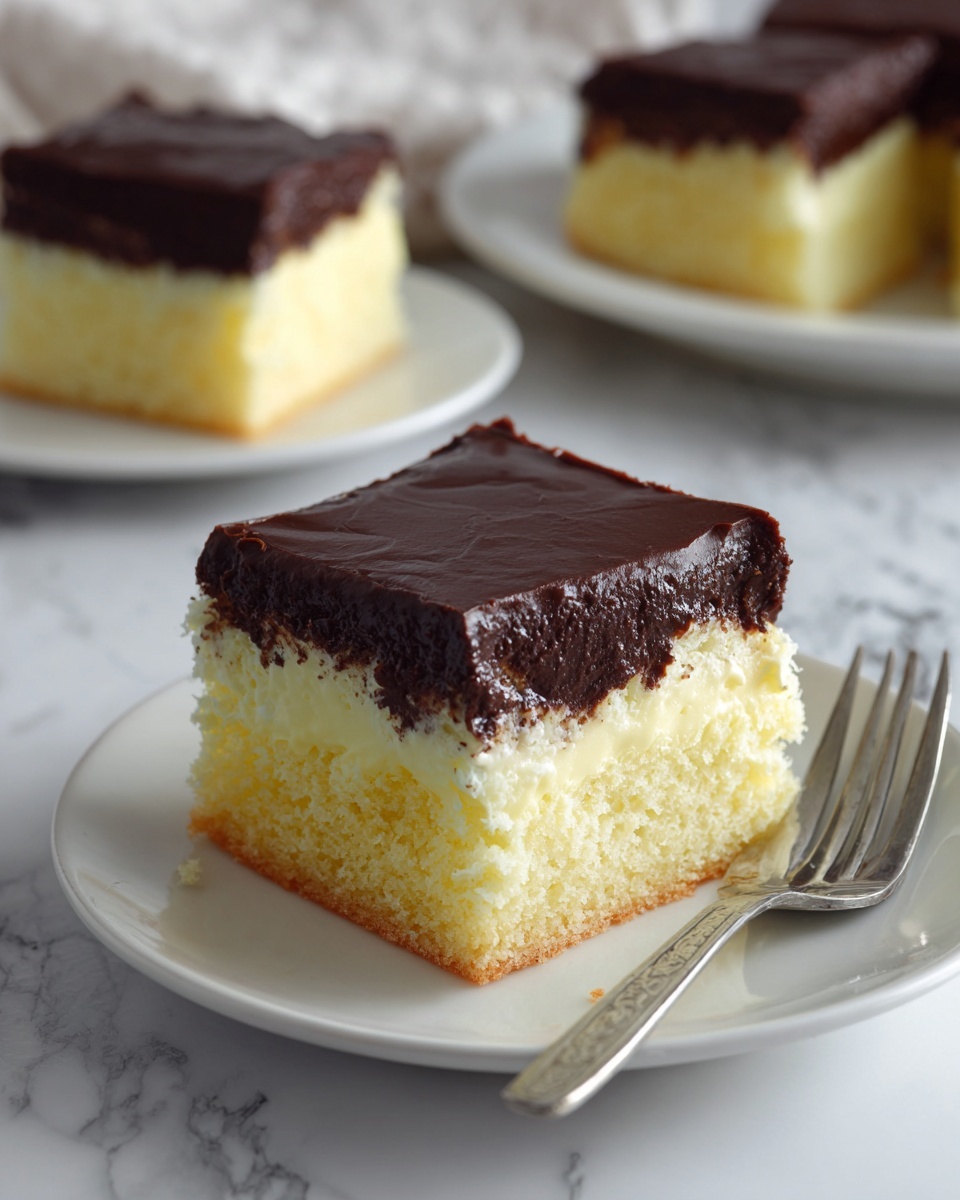 Boston Cream Poke Cake Recipe - Recipe Image