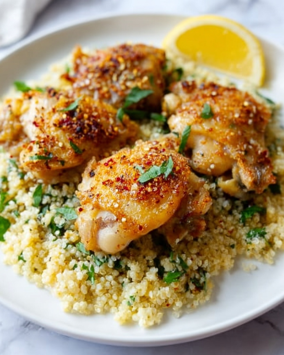 Lemon Garlic Butter Crock Pot Chicken Thighs Recipe - Recipe Image