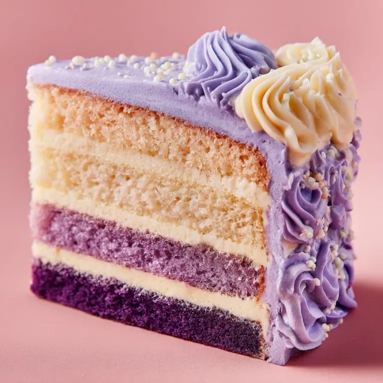 Purple Ombre Layer Cake Recipe