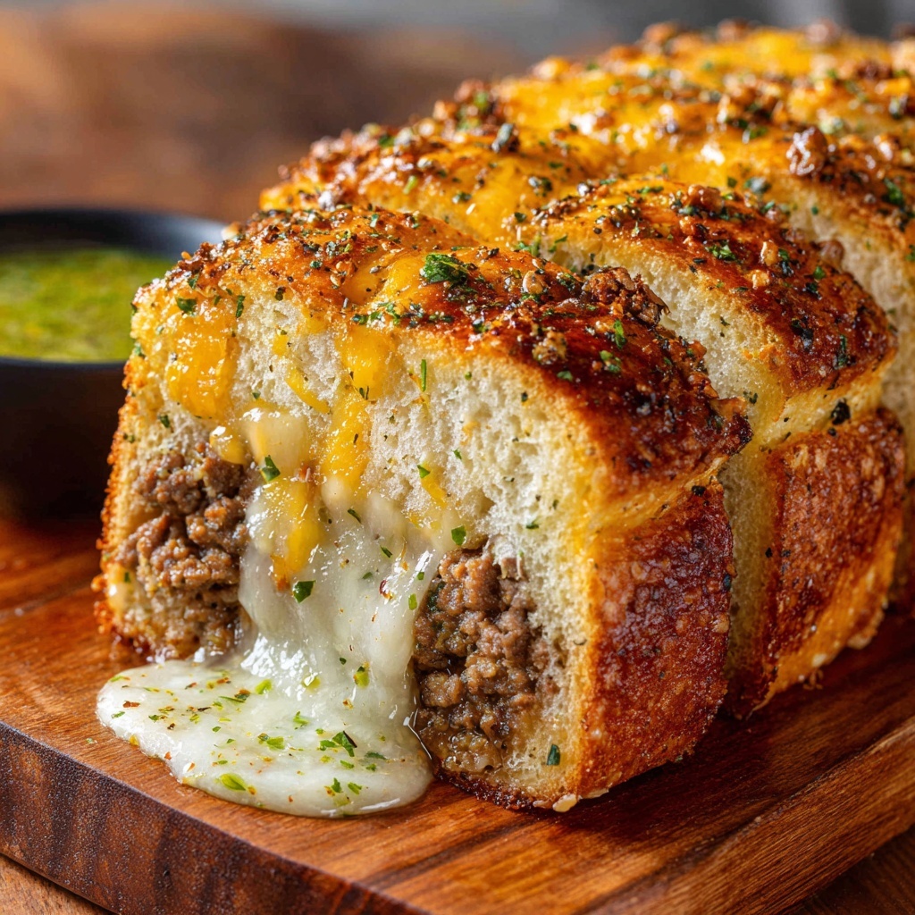 Homemade Cheesy Meat Stromboli Recipe - Recipe Image