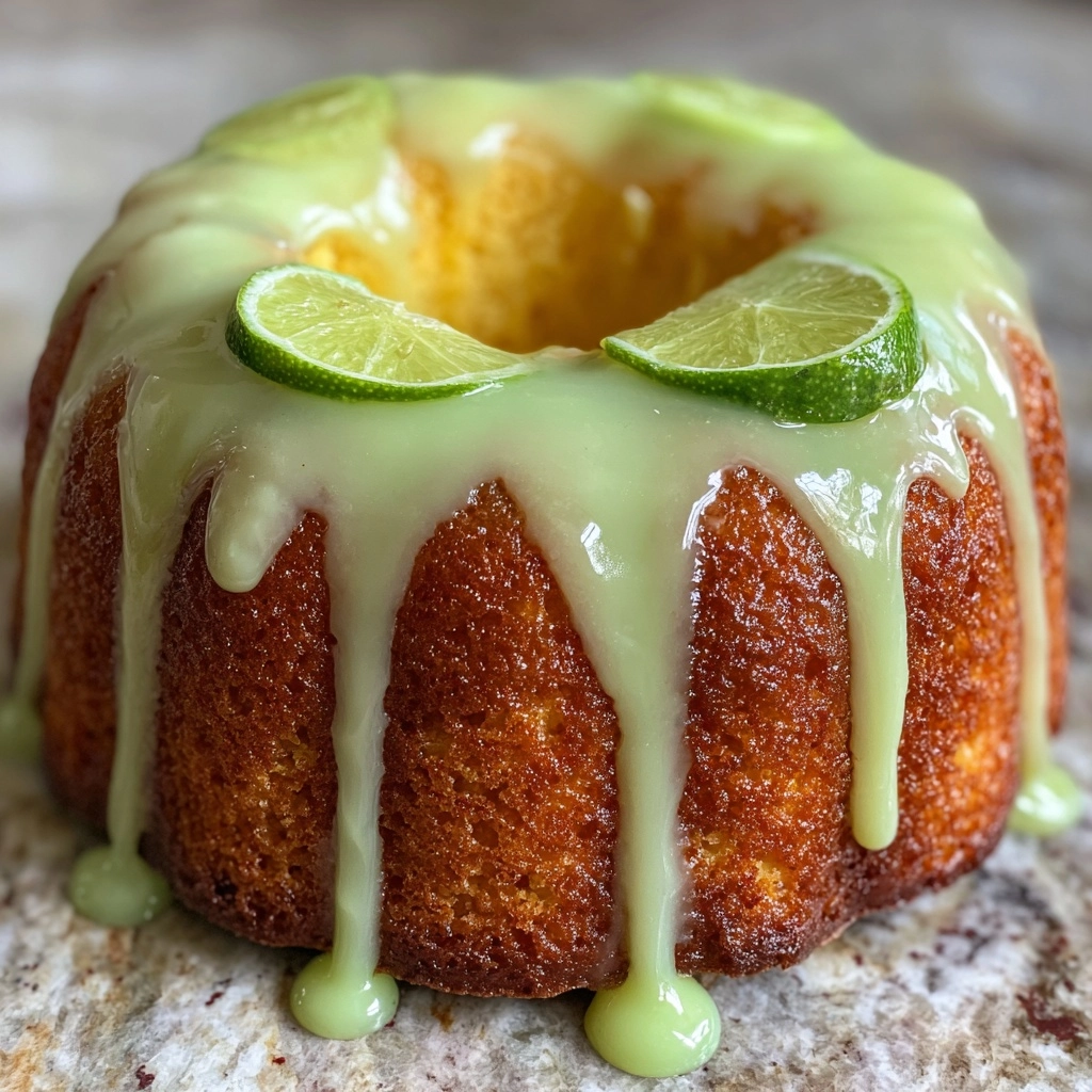 Key Lime Pound Cake with Key Lime Glaze Recipe - Recipe Image