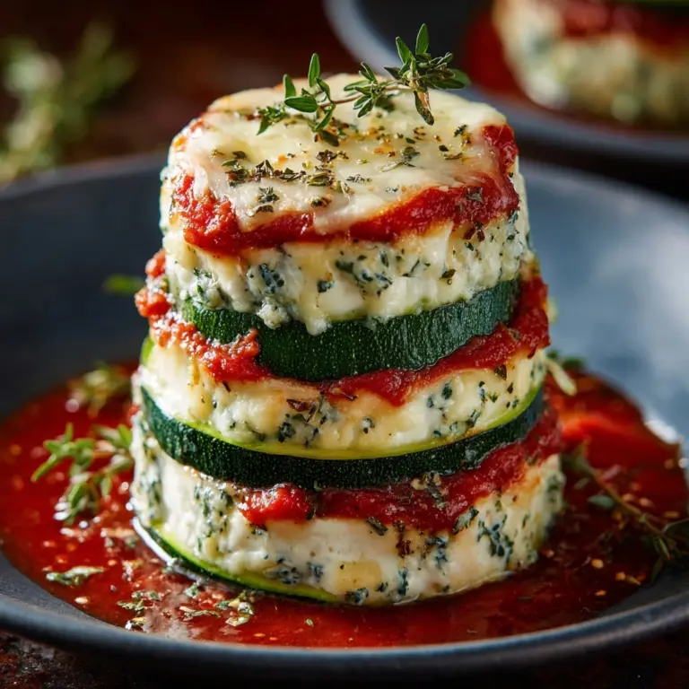 Layered Zucchini Ricotta Melts with Marinara Recipe