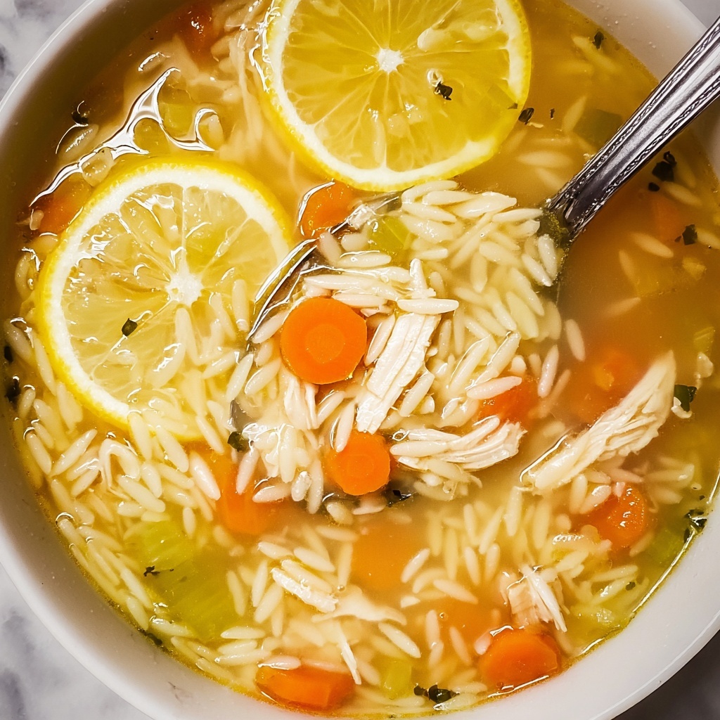 Lemon Chicken Orzo Soup Recipe - Recipe Image