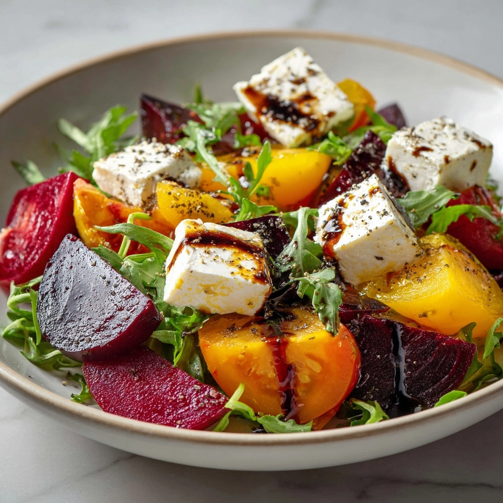 Beet Salad with Goat Cheese and Balsamic Recipe - Recipe Image