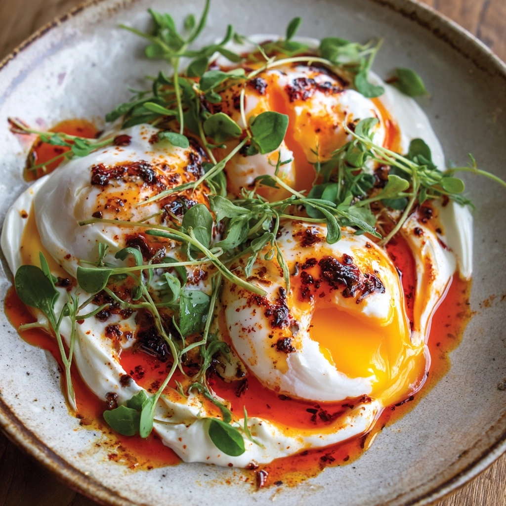 Turkish Eggs (Cilbir) Recipe - Recipe Image