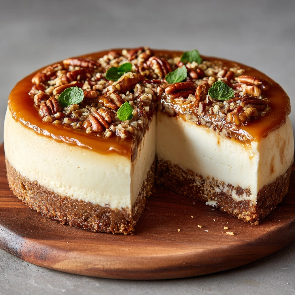 Butter Pecan Cheesecake Recipe - Recipe Image