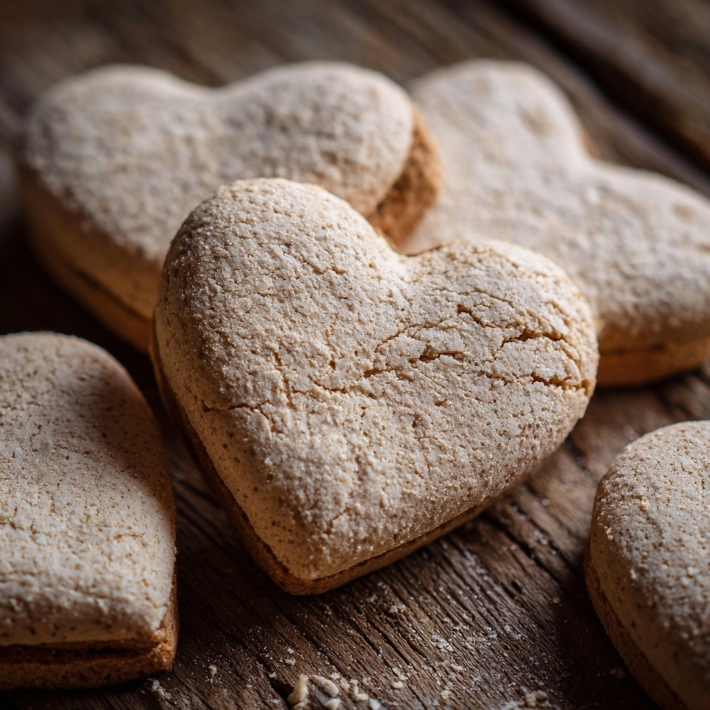 Heart-Shaped Peanut Butter Cookies Recipe - Recipe Image