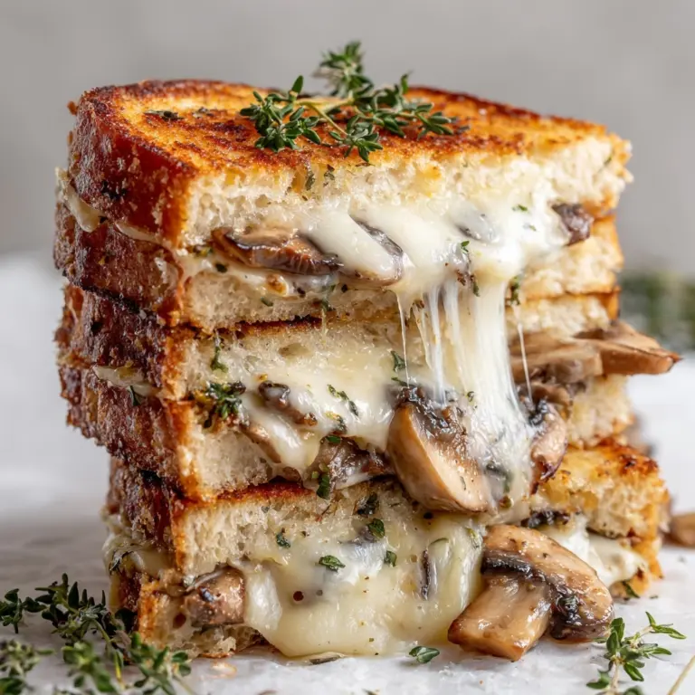 Garlic Mushroom Grilled Cheese Recipe