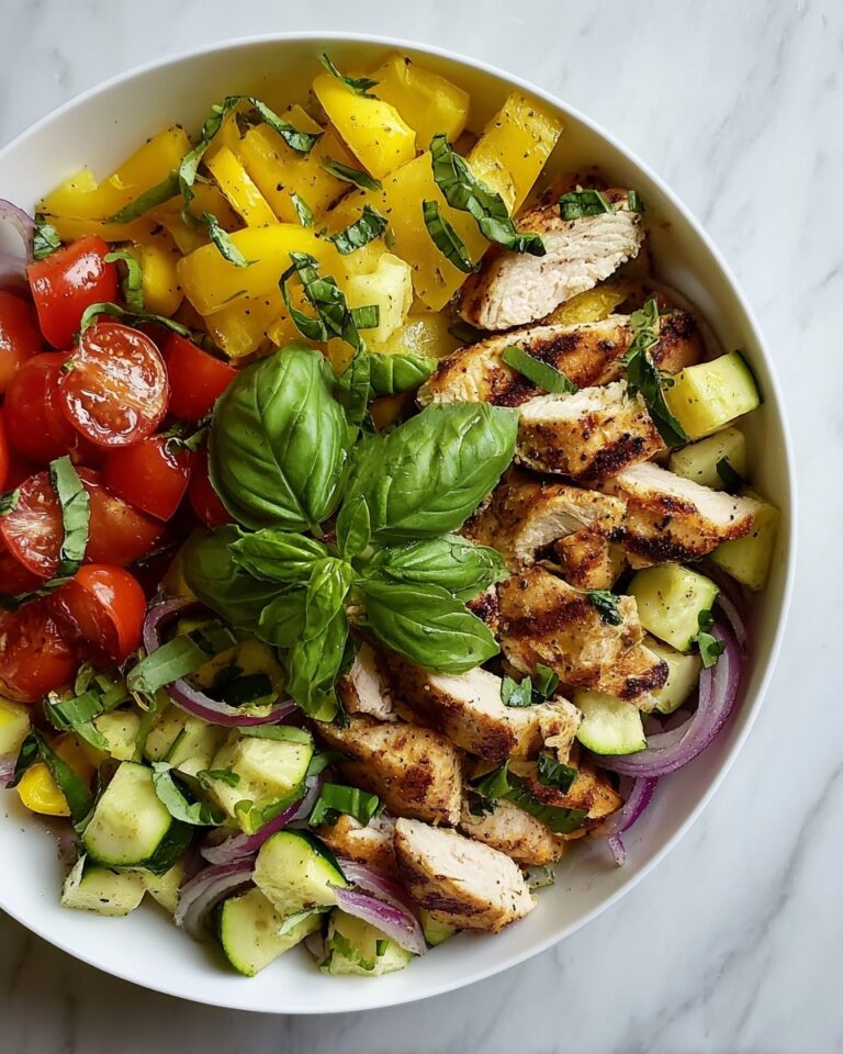 Grilled Chicken Panzanella Salad with Fresh Vegetables Recipe