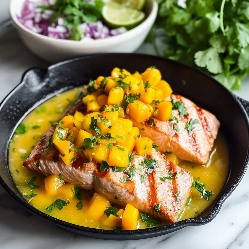 Salmon with Fresh Mango Salsa Recipe - Recipe Image