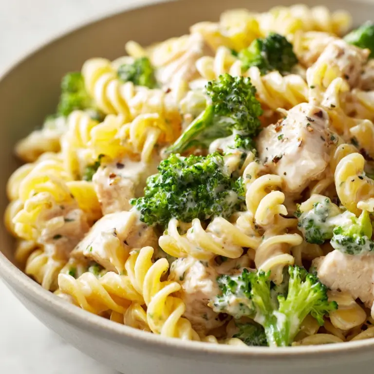 Healthy Chicken Alfredo with Broccoli Recipe