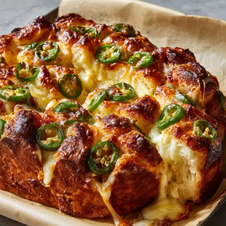 Cheddar Jalapeño Pull Apart Bread Recipe