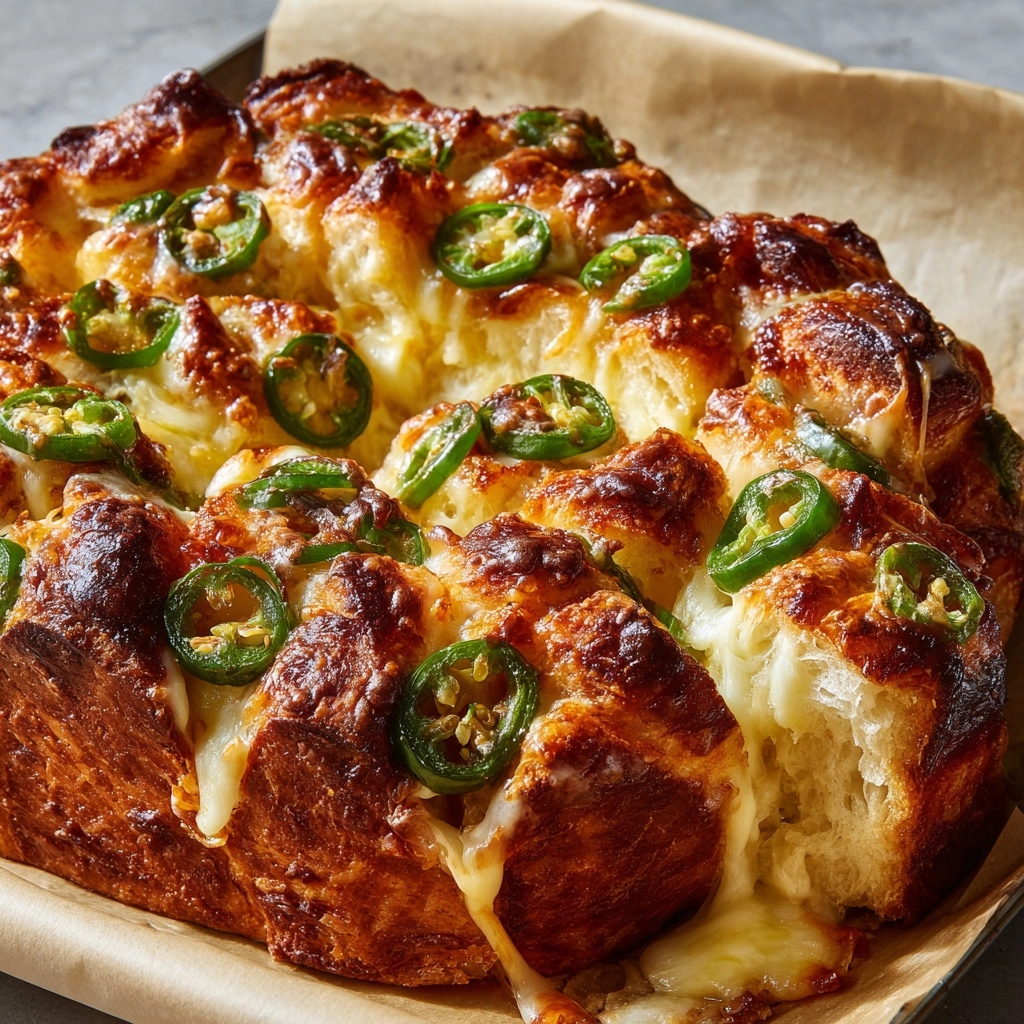 Cheddar Jalapeño Pull Apart Bread Recipe - Recipe Image