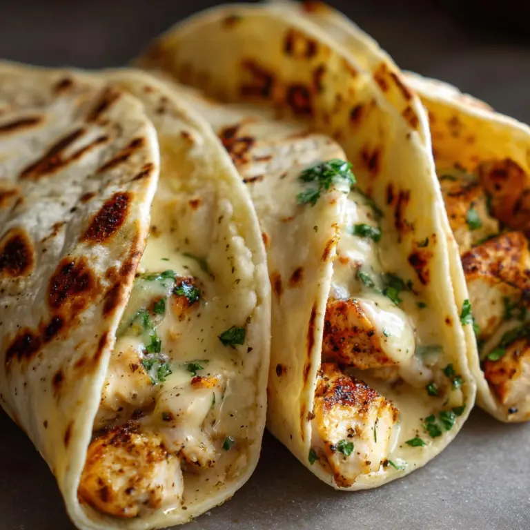 Cheesy Garlic Chicken Wraps Recipe