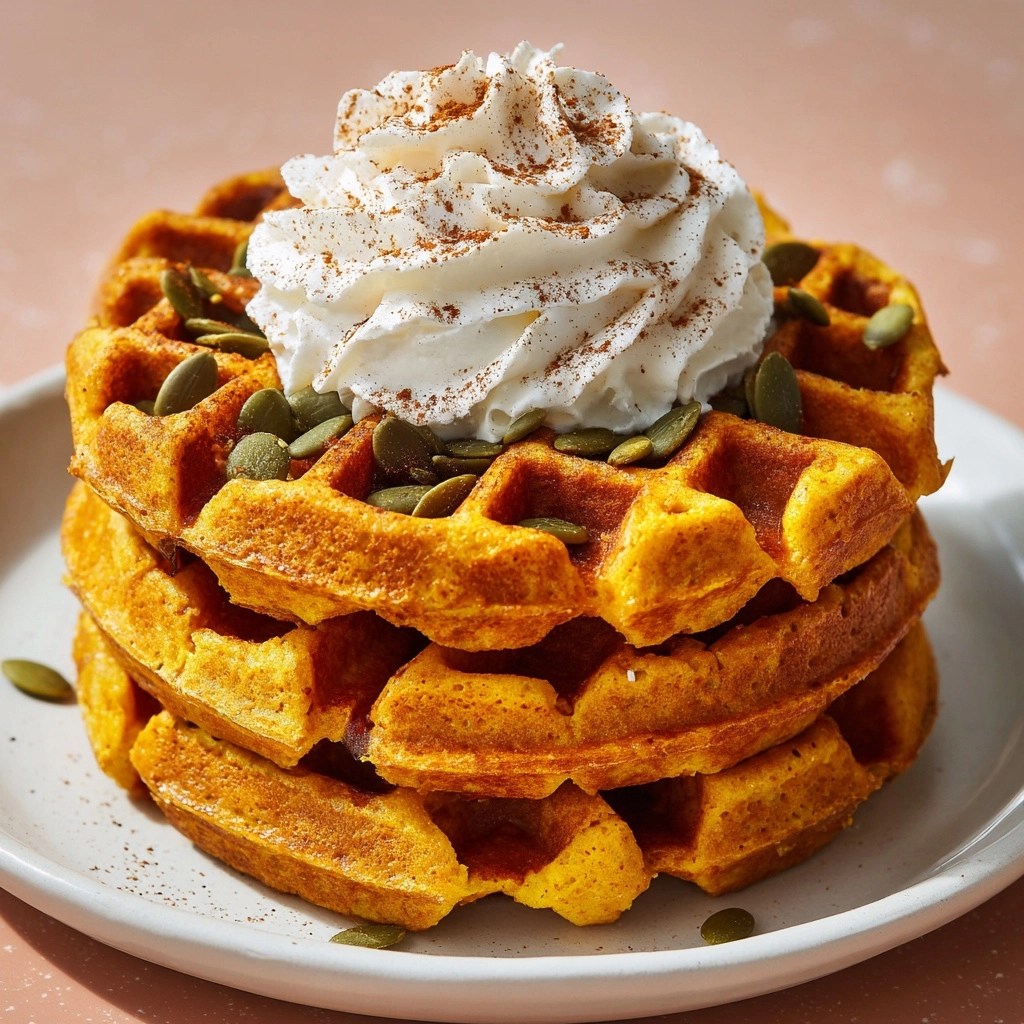 Pumpkin Protein Waffles Recipe - Recipe Image