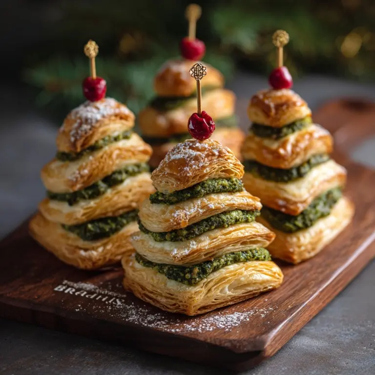 Pesto Puff Pastry Christmas Trees Recipe