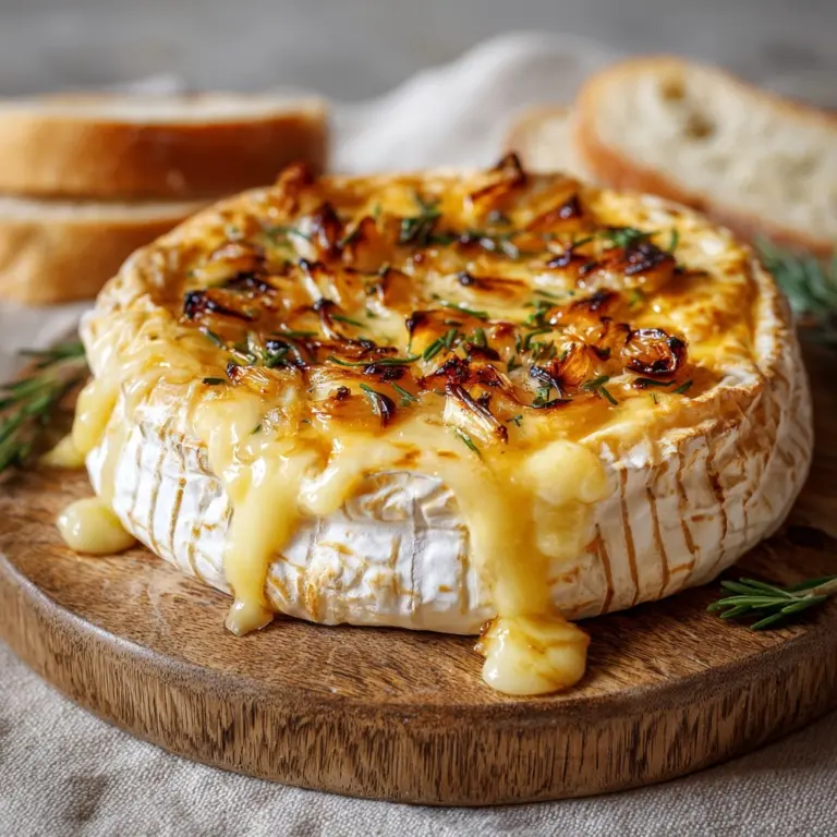 Savory Baked Brie with Garlic and Herbs Recipe