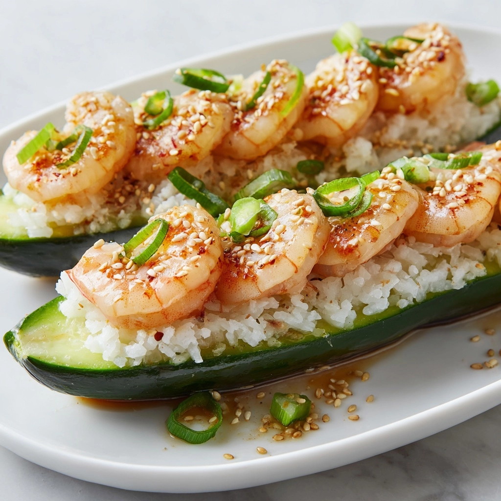Shrimp Avocado Cucumber Boats Recipe - Recipe Image