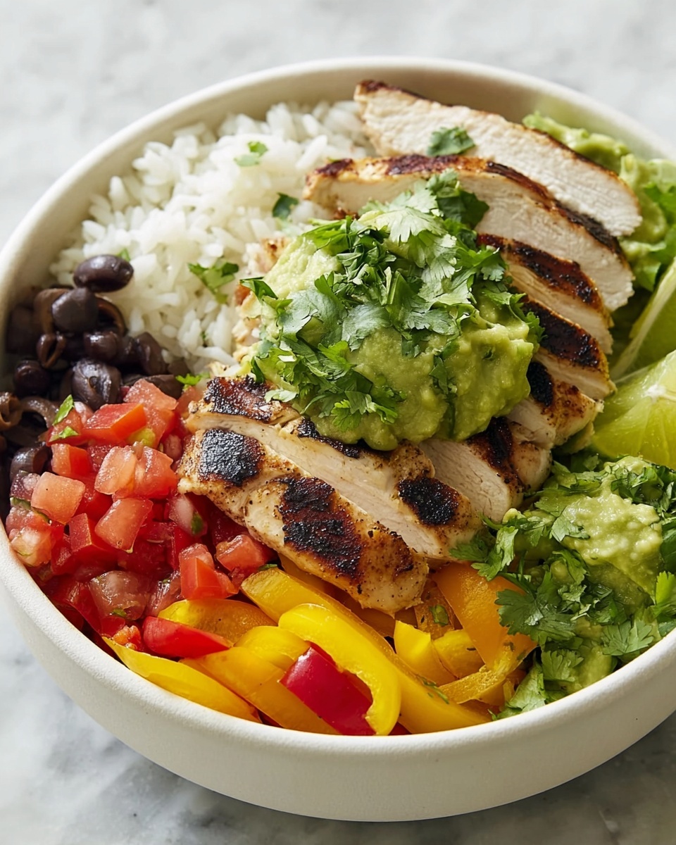 Simple Grilled Chicken Burrito Bowl Recipe - Recipe Image