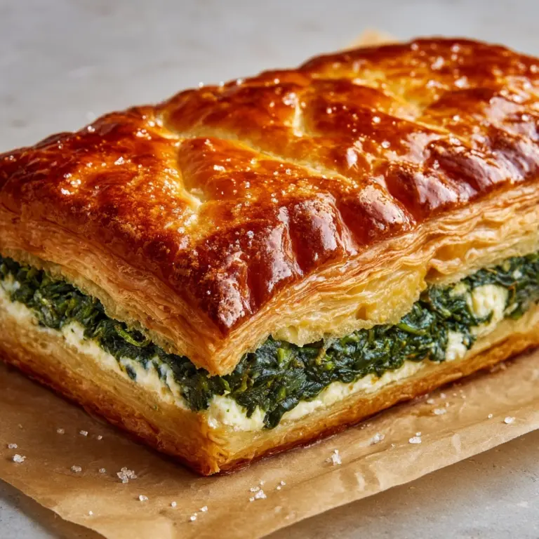 Spinach Stuffed Pie Recipe