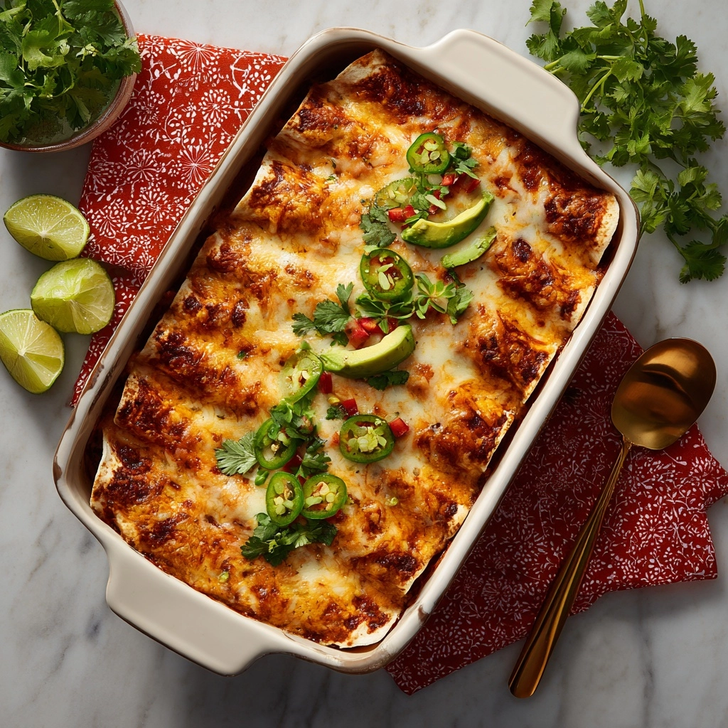 Easy Green Chicken Enchiladas Recipe - Recipe Image
