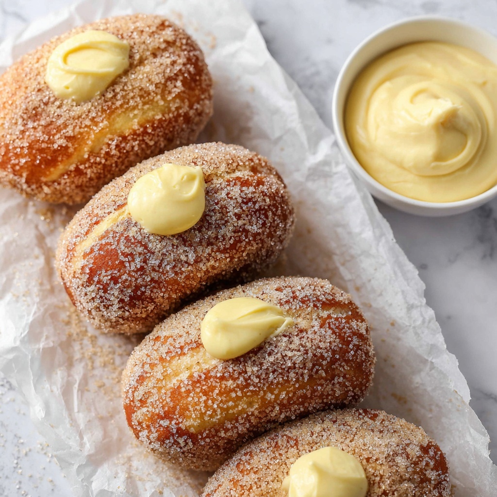 Vanilla Cream Filled Donuts Recipe - Recipe Image