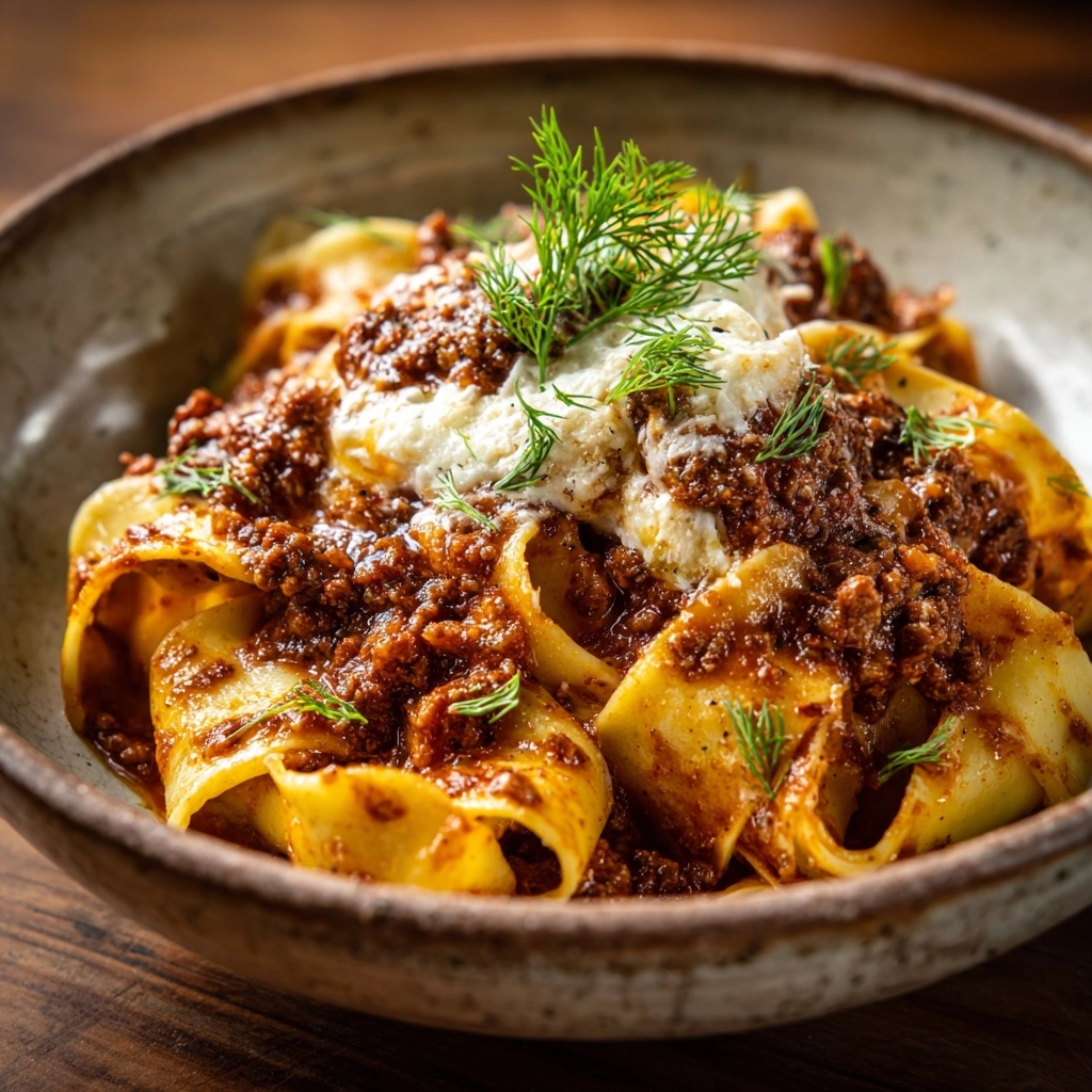 Creamy Calabrian Chili Pappardelle with Sausage & Fennel Recipe - Recipe Image