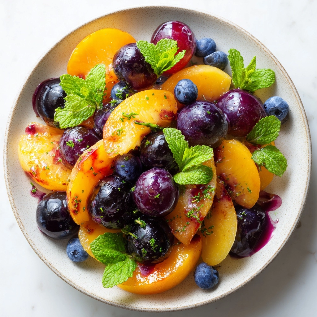 Fresh Peach and Blueberry Summer Salad Recipe - Recipe Image