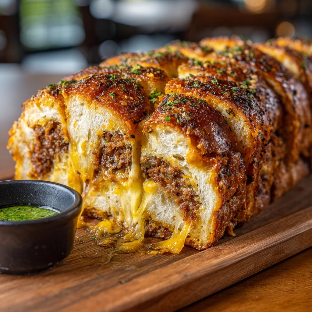 Homemade Cheesy Meat Stromboli Recipe - Recipe Image