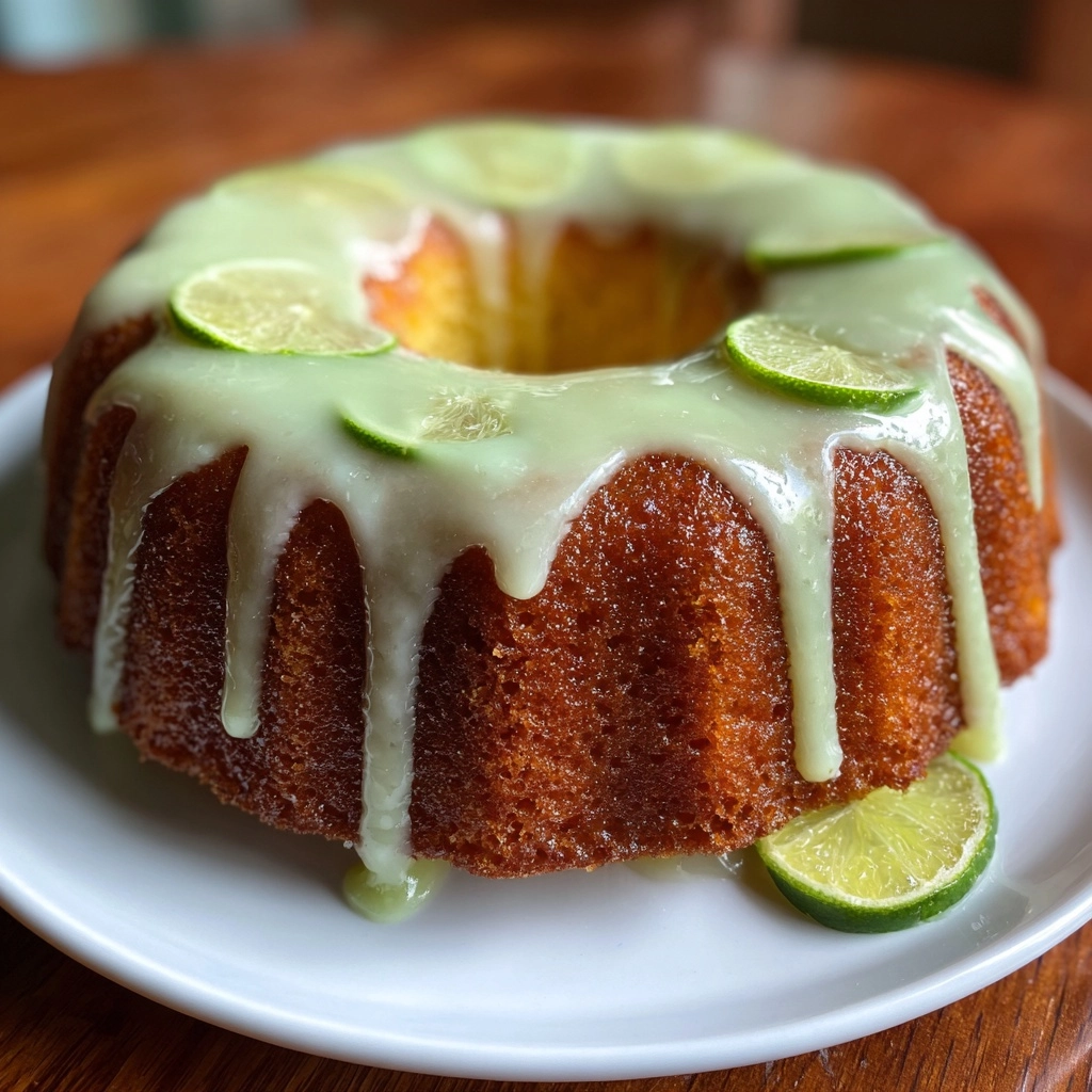 Key Lime Pound Cake with Key Lime Glaze Recipe - Recipe Image