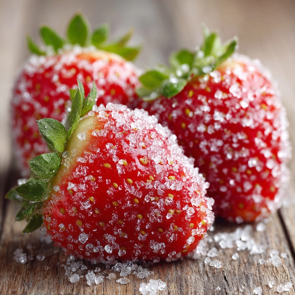 Rock Candy Sugar-Coated Strawberries Recipe - Recipe Image