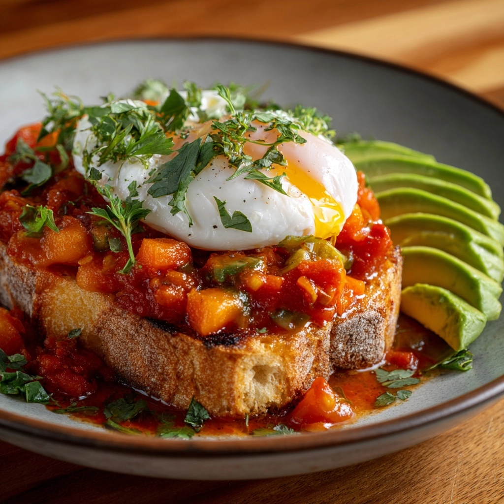 Shakshuka with Feta & Avocado Salad Recipe - Recipe Image