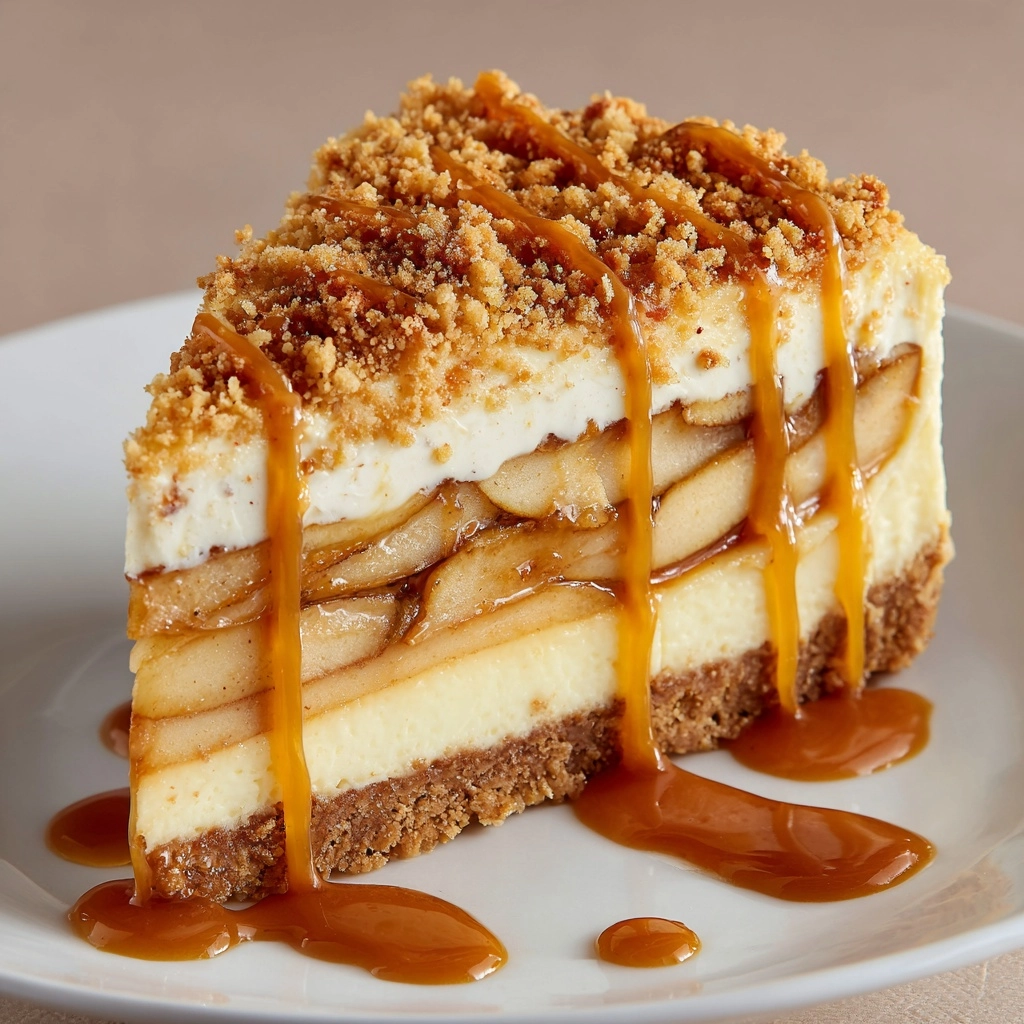 Best Apple Pie Stuffed Cheesecake Recipe - Recipe Image
