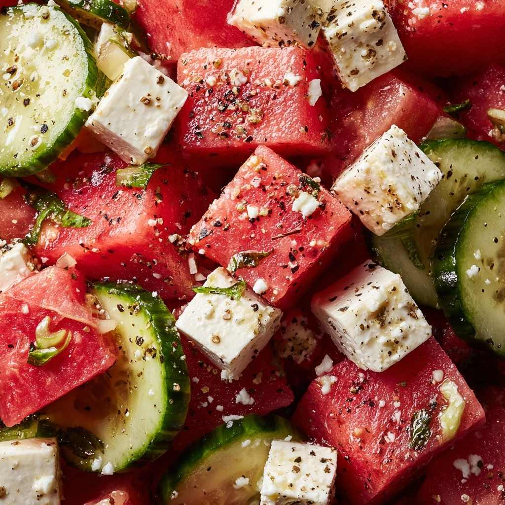 Watermelon Feta Salad with Mint and Lime Recipe - Recipe Image
