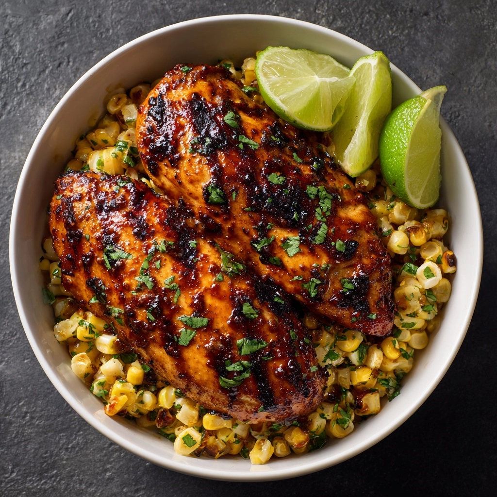 Grilled Hot Honey Chicken with Lime Corn Salad Recipe - Recipe Image