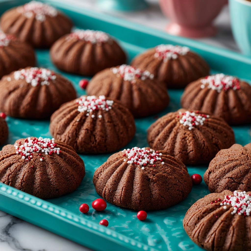 Piped Chocolate Butter Cookies Recipe - Recipe Image