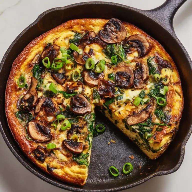 Mushroom and Spinach Frittata Recipe