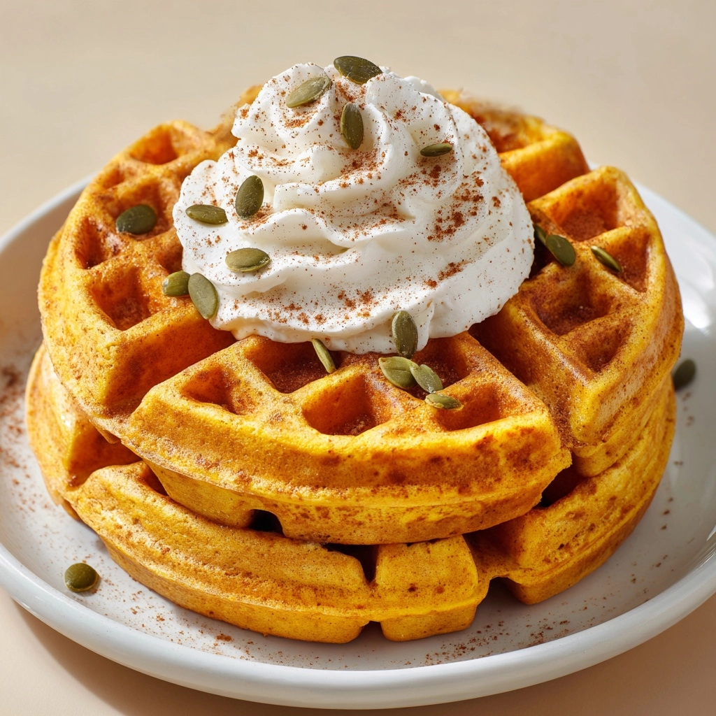 Pumpkin Protein Waffles Recipe - Recipe Image