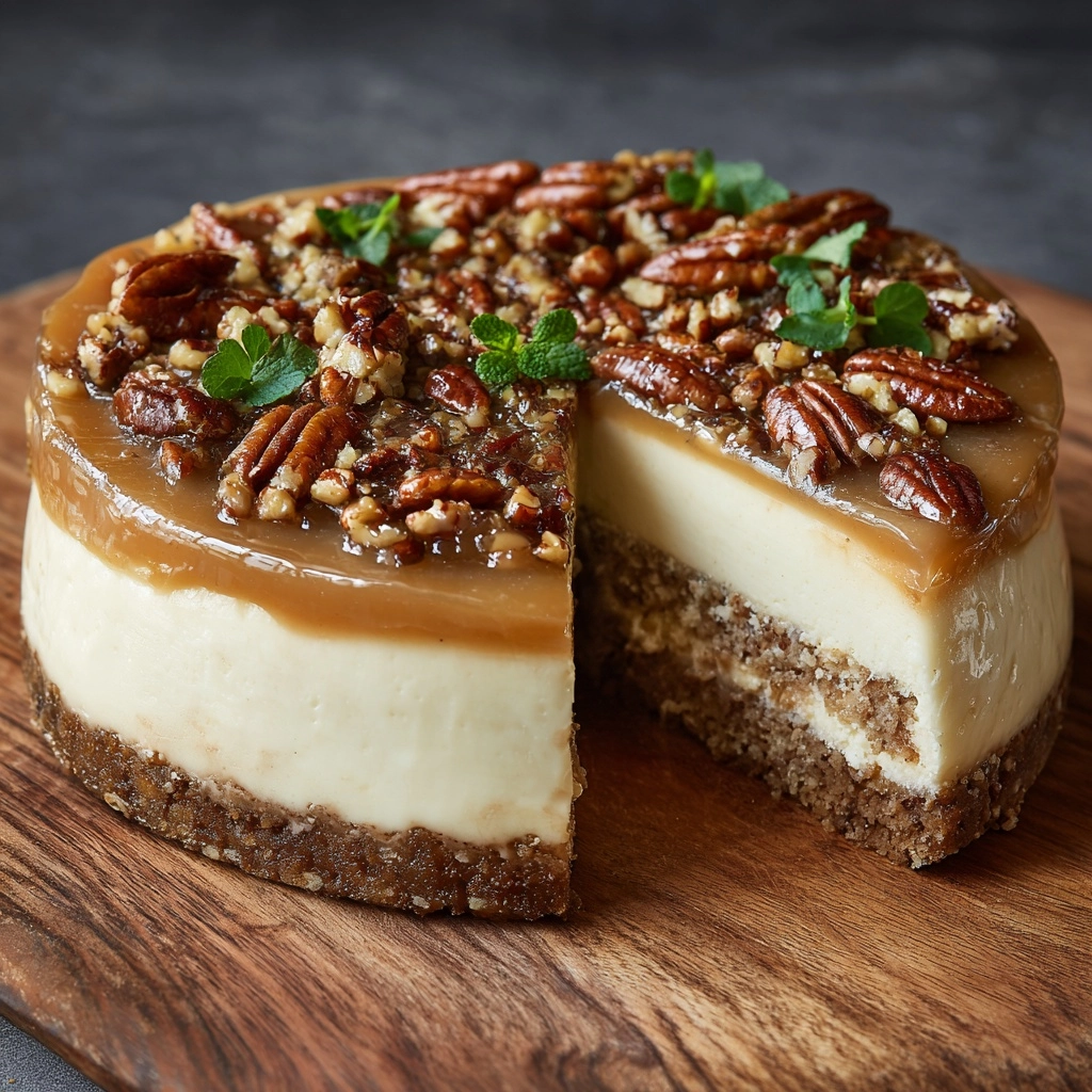 Butter Pecan Cheesecake Recipe - Recipe Image