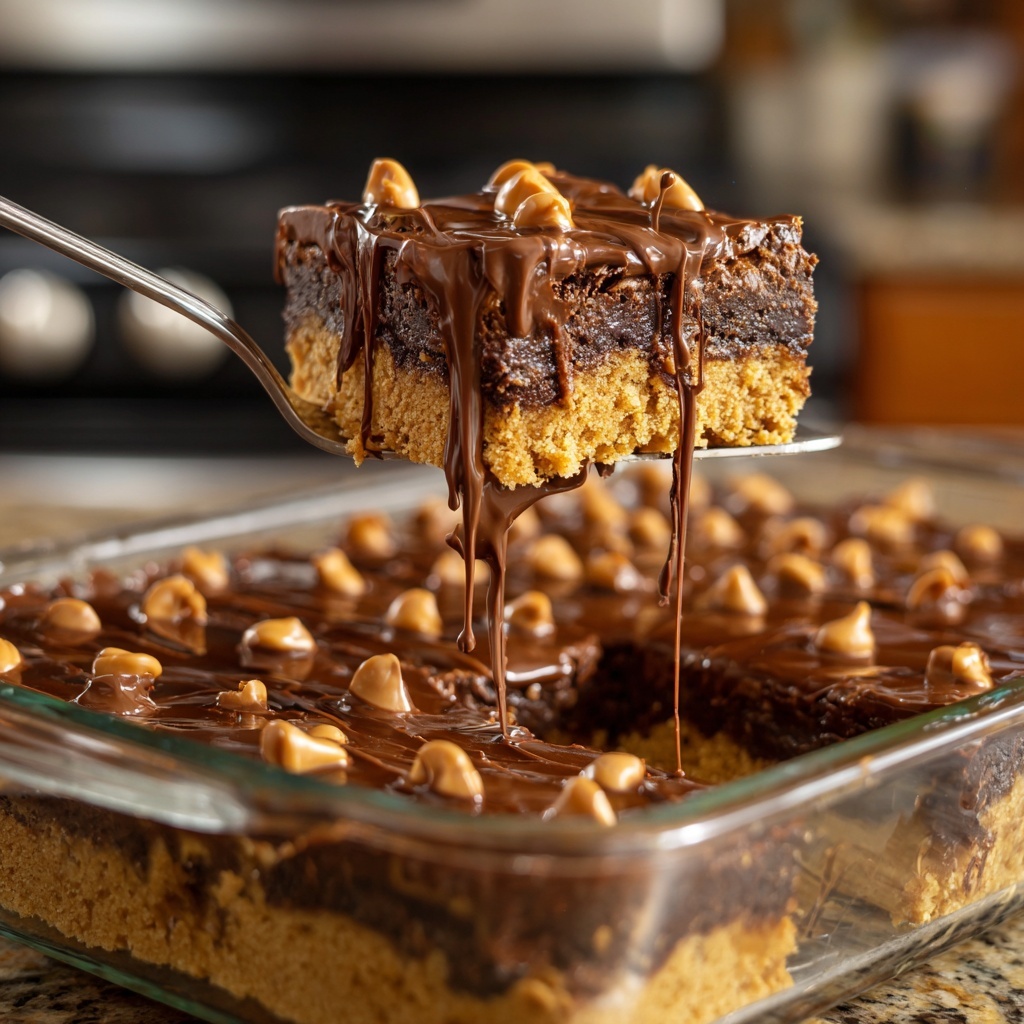 Peanut Butter Cup Dump Cake Recipe - Recipe Image