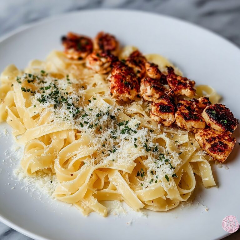 Indulgent Lemon Garlic Butter Chicken Bites with Savory Parmesan Linguine Recipe