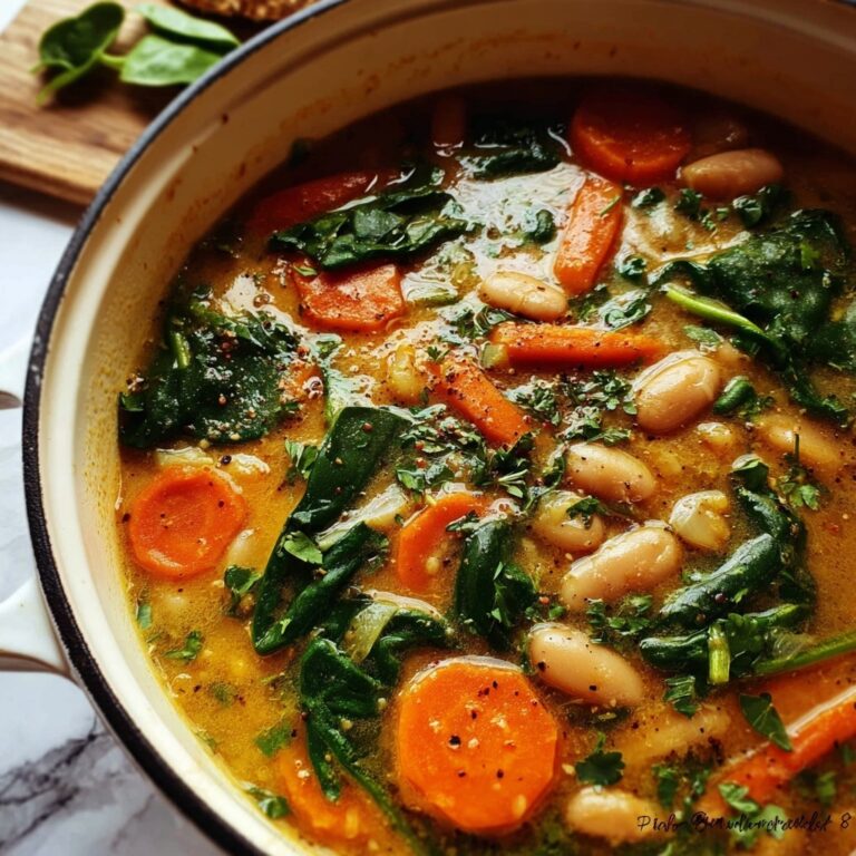 Tuscan White Bean Soup with Italian Sausage and Fresh Spinach Recipe