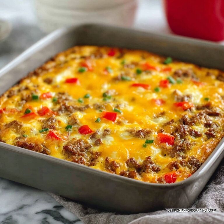 Juicy Crustless Sausage and Pepper Quiche Recipe