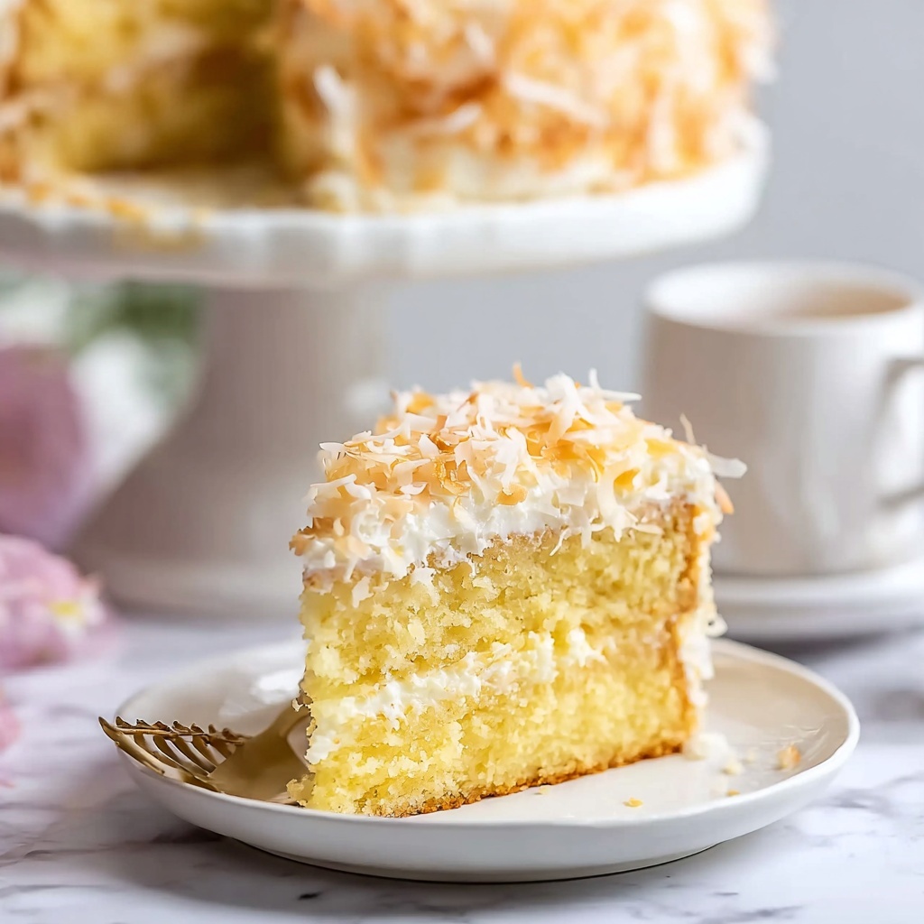 Coconut Custard Cake Recipe - Recipe Image
