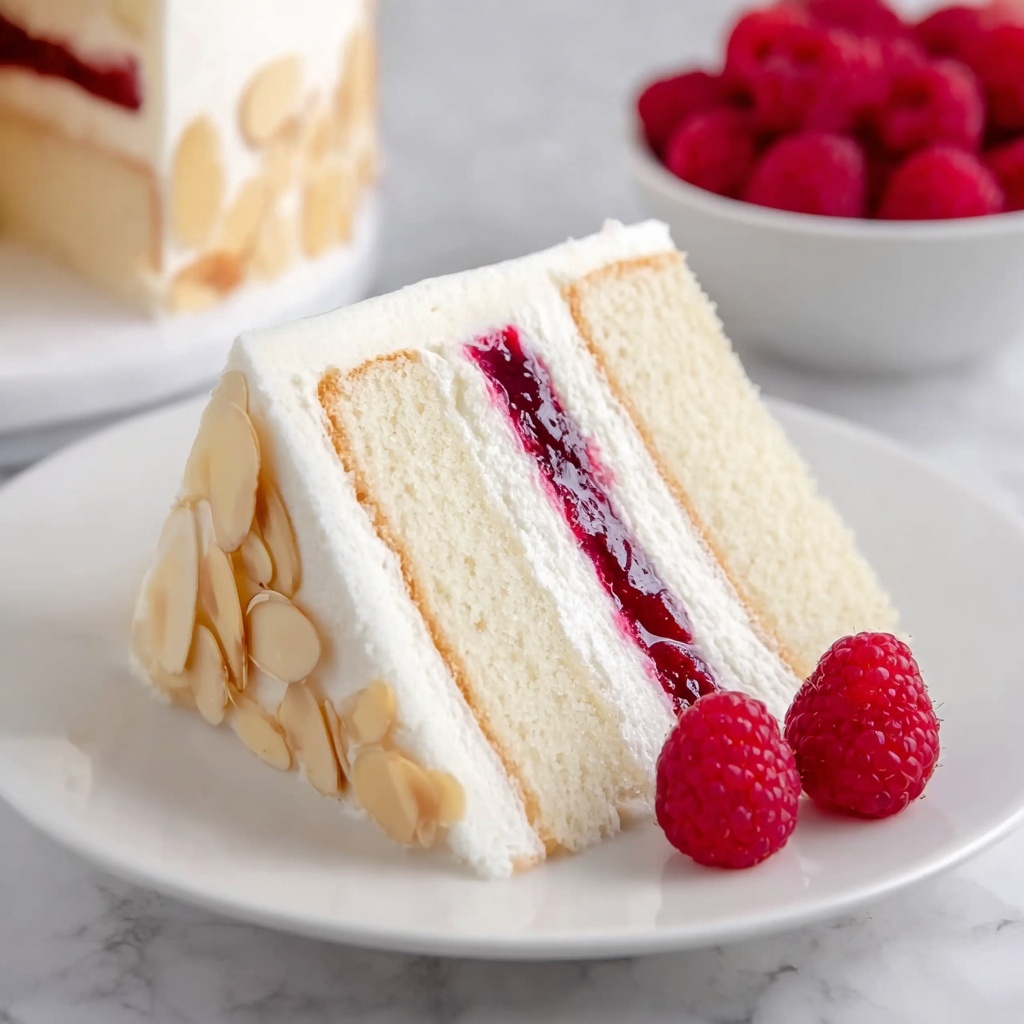 Raspberry Almond Cake with Buttercream Recipe - Recipe Image