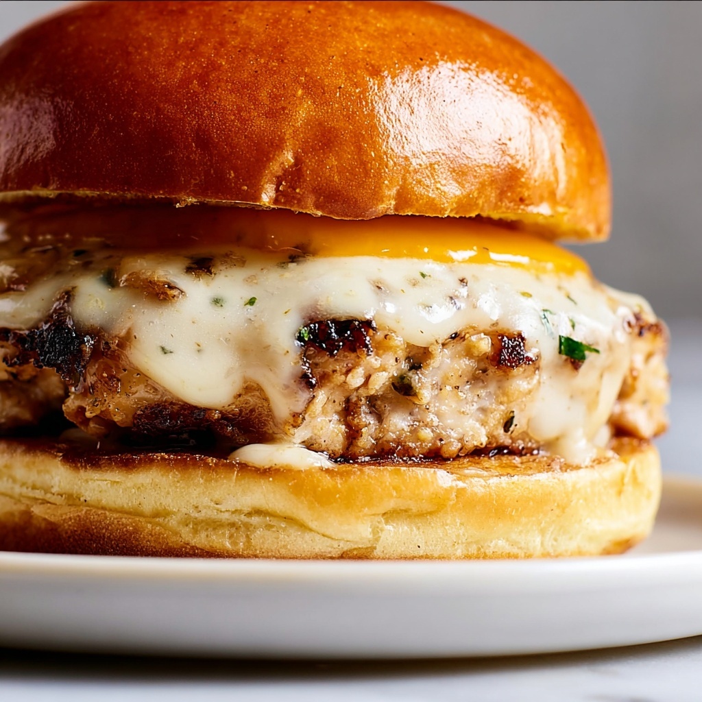 Smash Chicken Burger with Cheddar, Bacon, and Spicy Mayo Recipe - Recipe Image