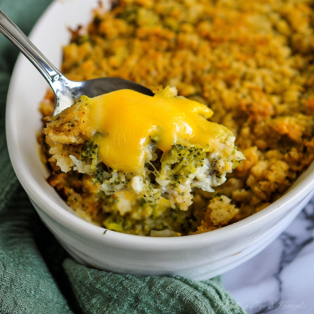 Cheesy Stuffing Casserole Recipe - Recipe Image