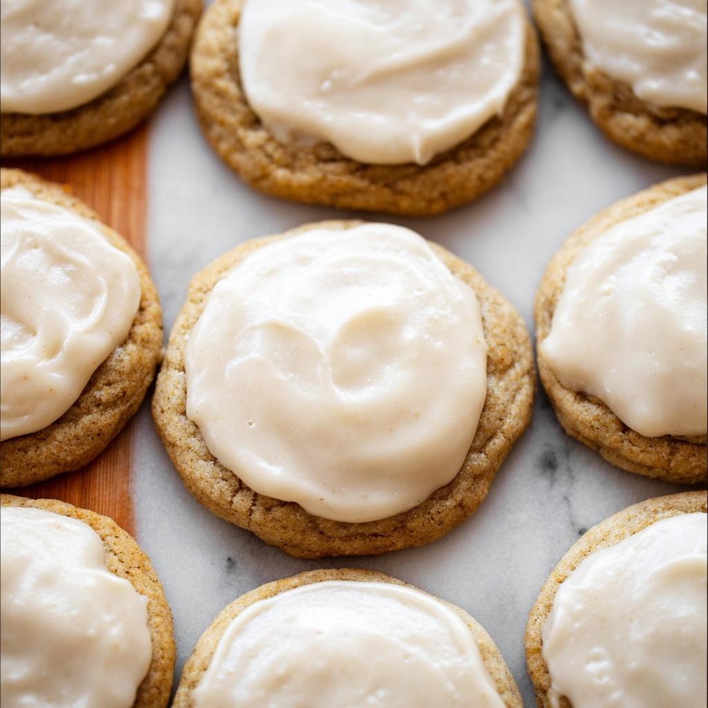 Pumpkin Cookies with Caramel Frosting Recipe - Recipe Image