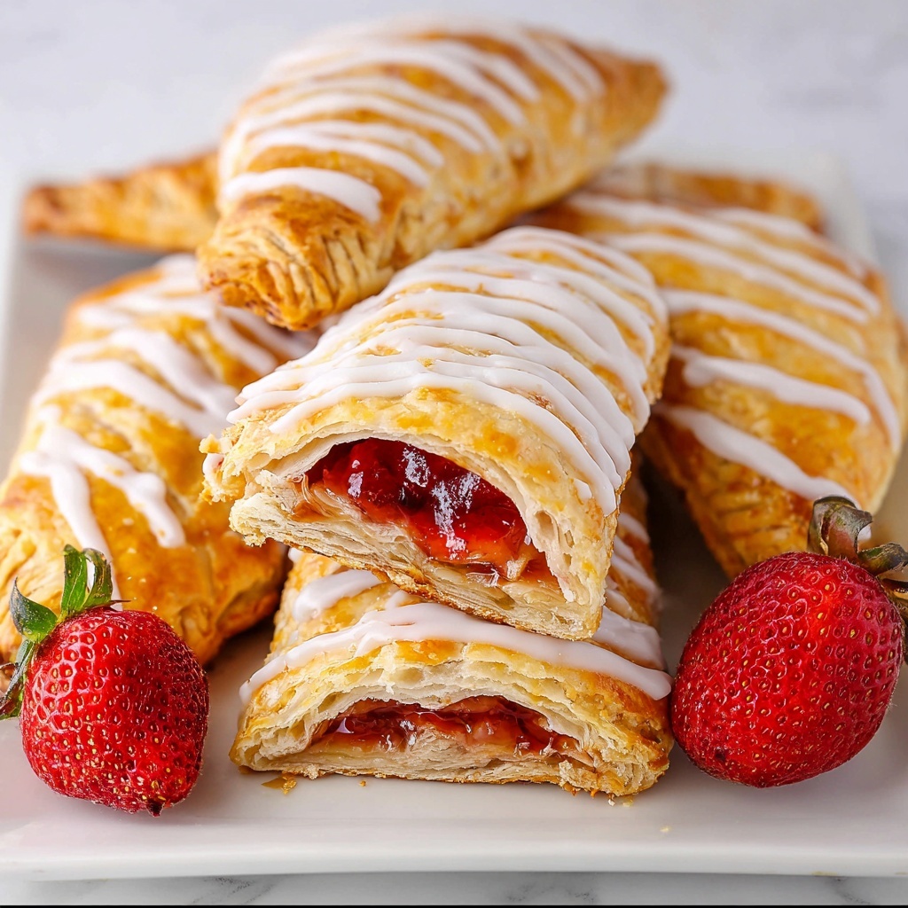 Easy Strawberry Toaster Strudels with Icing Recipe - Recipe Image