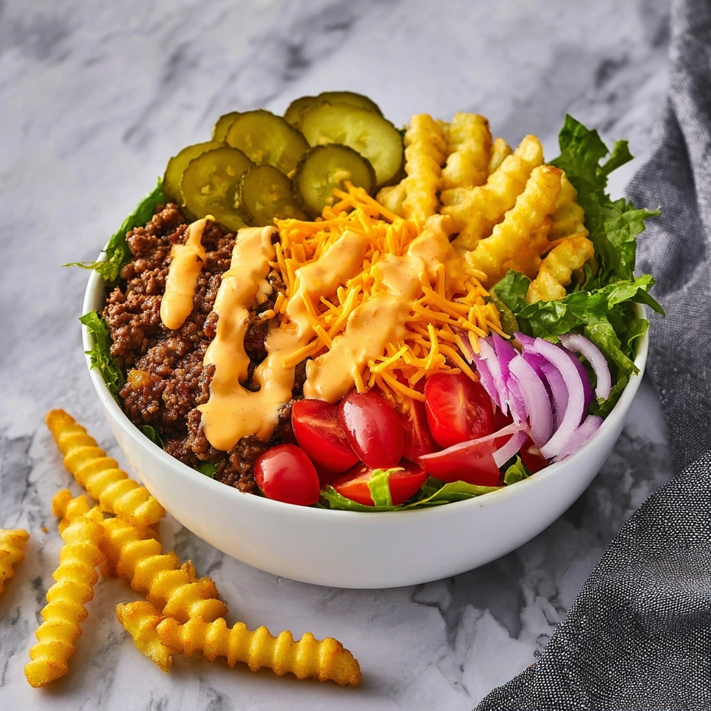 Cheeseburger Bowls with Copycat Big Mac Sauce Recipe - Recipe Image